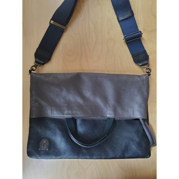 Accessories De Mademoiselle A.D.M.J. Black Leather Messenger Bag Japan - Picture 1 of 11